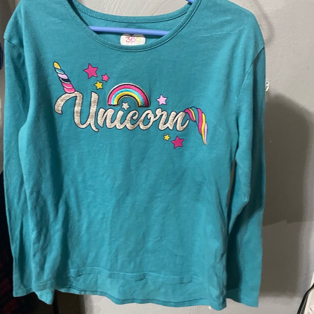 Little girls unicorn longsleeve T-shirt size 8